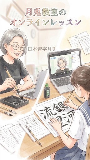 日本習字月兎教室のオンライン講座