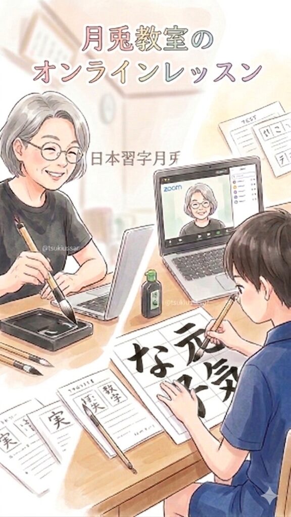 月兎教室のオンライン講座でお家からレッスン